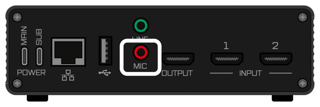 Rear panel Mic input