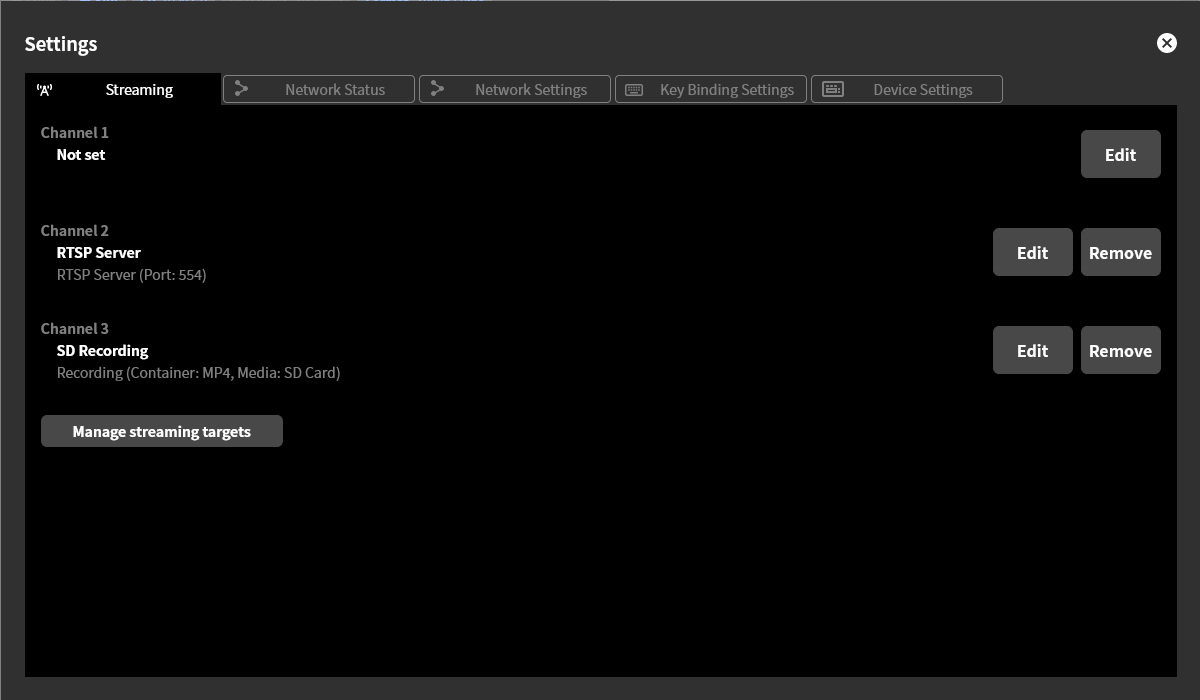 edit blank channel