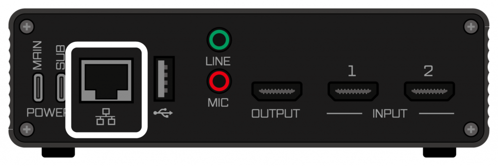 Rear panel Ethernet port