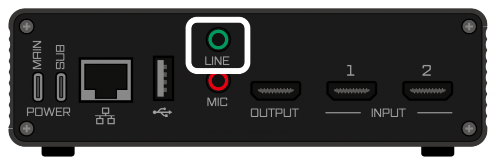 Rear panel line input